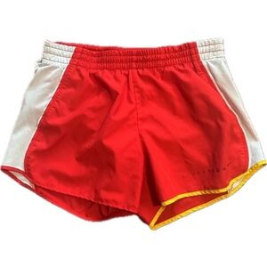 Nike Red and White Athletic Shorts Performance